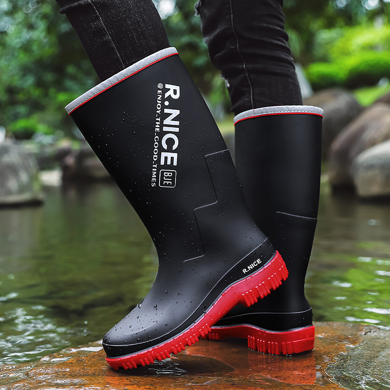 Fishing Boots - Men's outdoor rain shoes High‑cut Rain