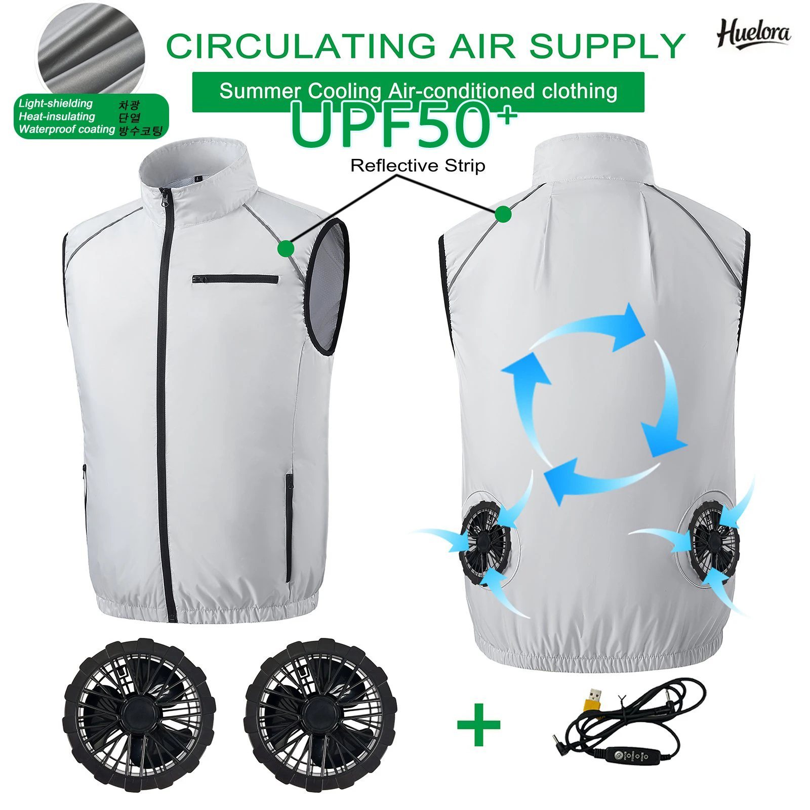 Fishing Vest - Summer Cool Vest Wearable Refrigeration Fan