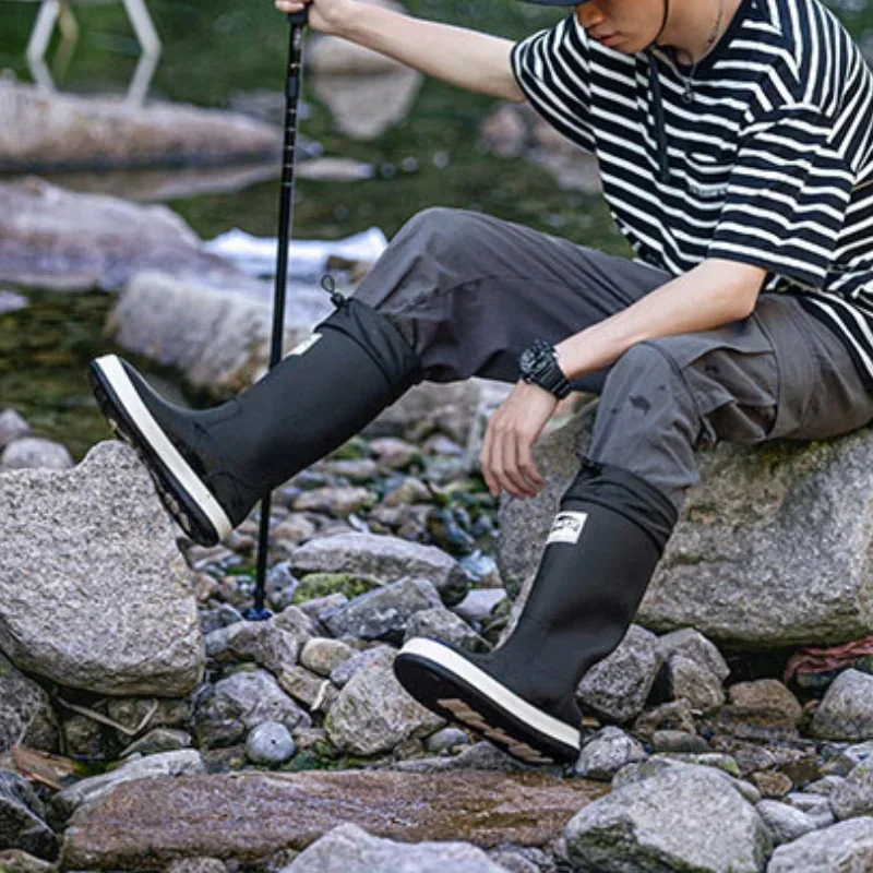 Couples High Top Rain Shoes An - Fishing Boots ulasan dan harga