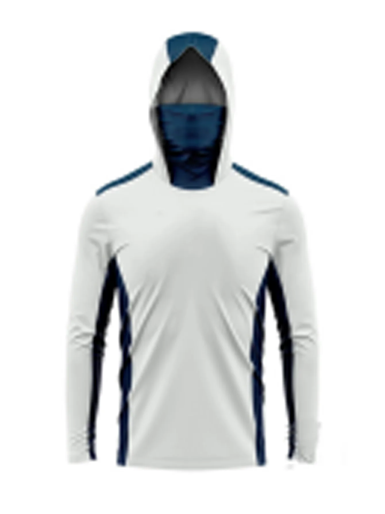 Men Long Sleeve Fishing Hoodie - Fishing Mask Sun Protection ulasan dan harga