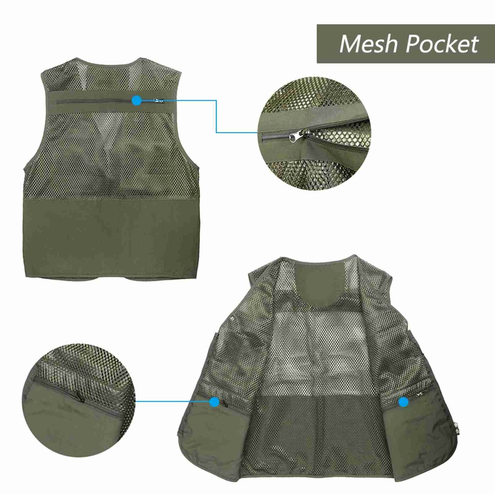 Durable with 16 Pockets Fishin - Fishing Vest ulasan dan harga