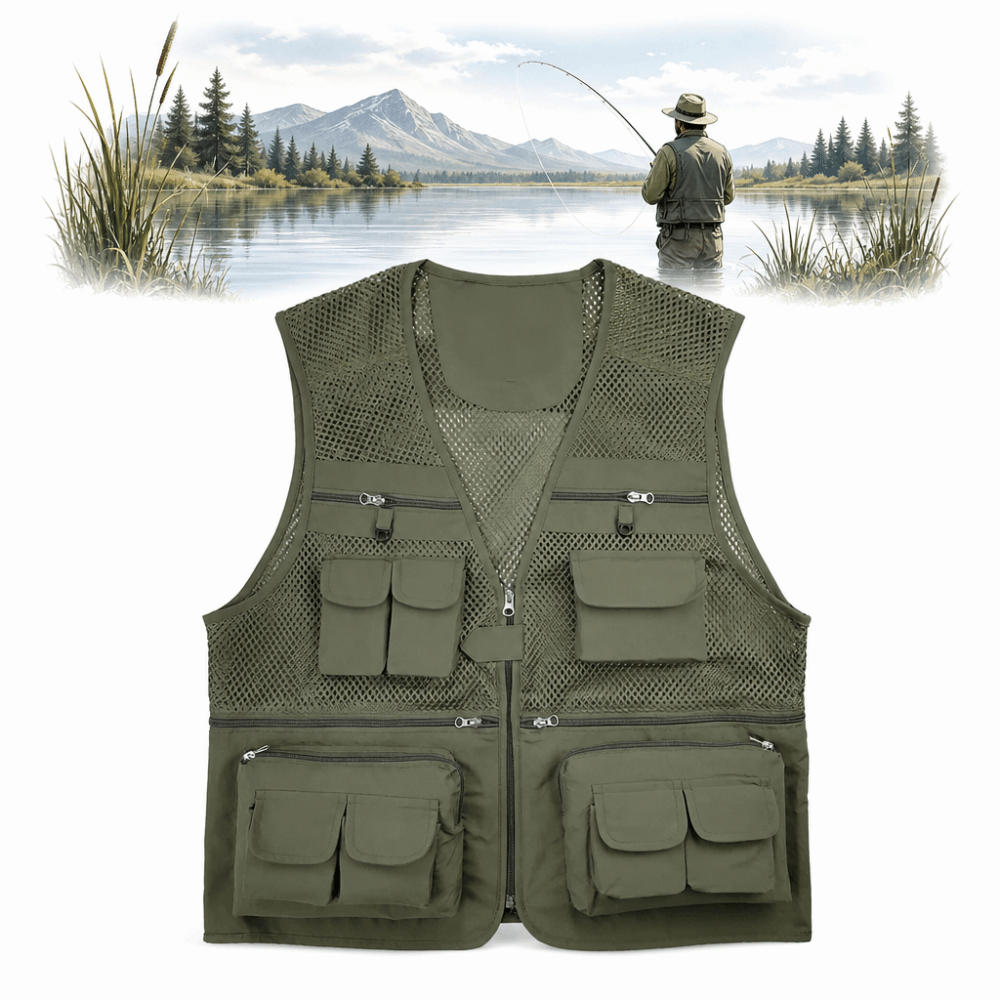 Durable with 16 Pockets Fishin - Fishing Vest ulasan dan harga