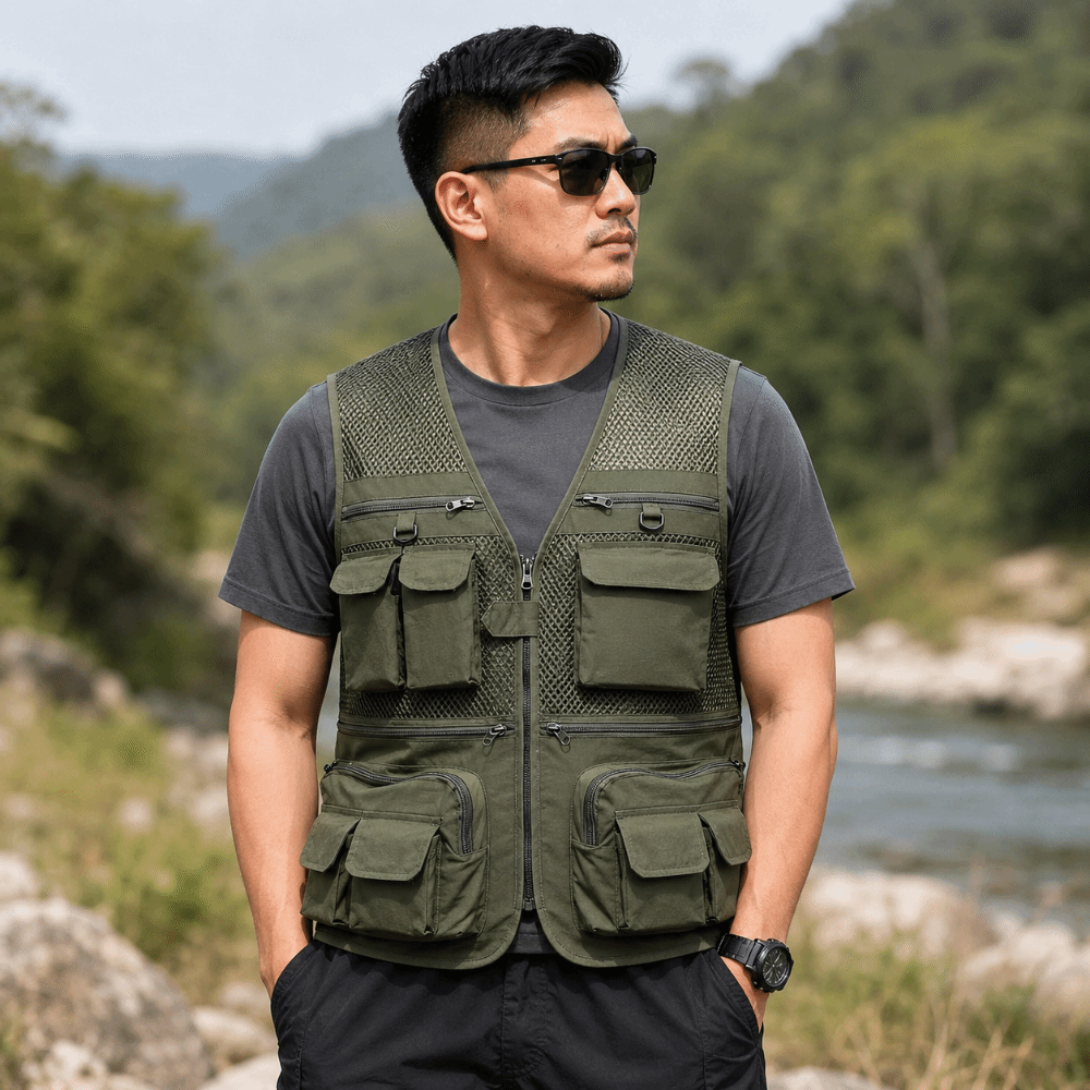 Durable with 16 Pockets Fishin - Fishing Vest ulasan dan harga